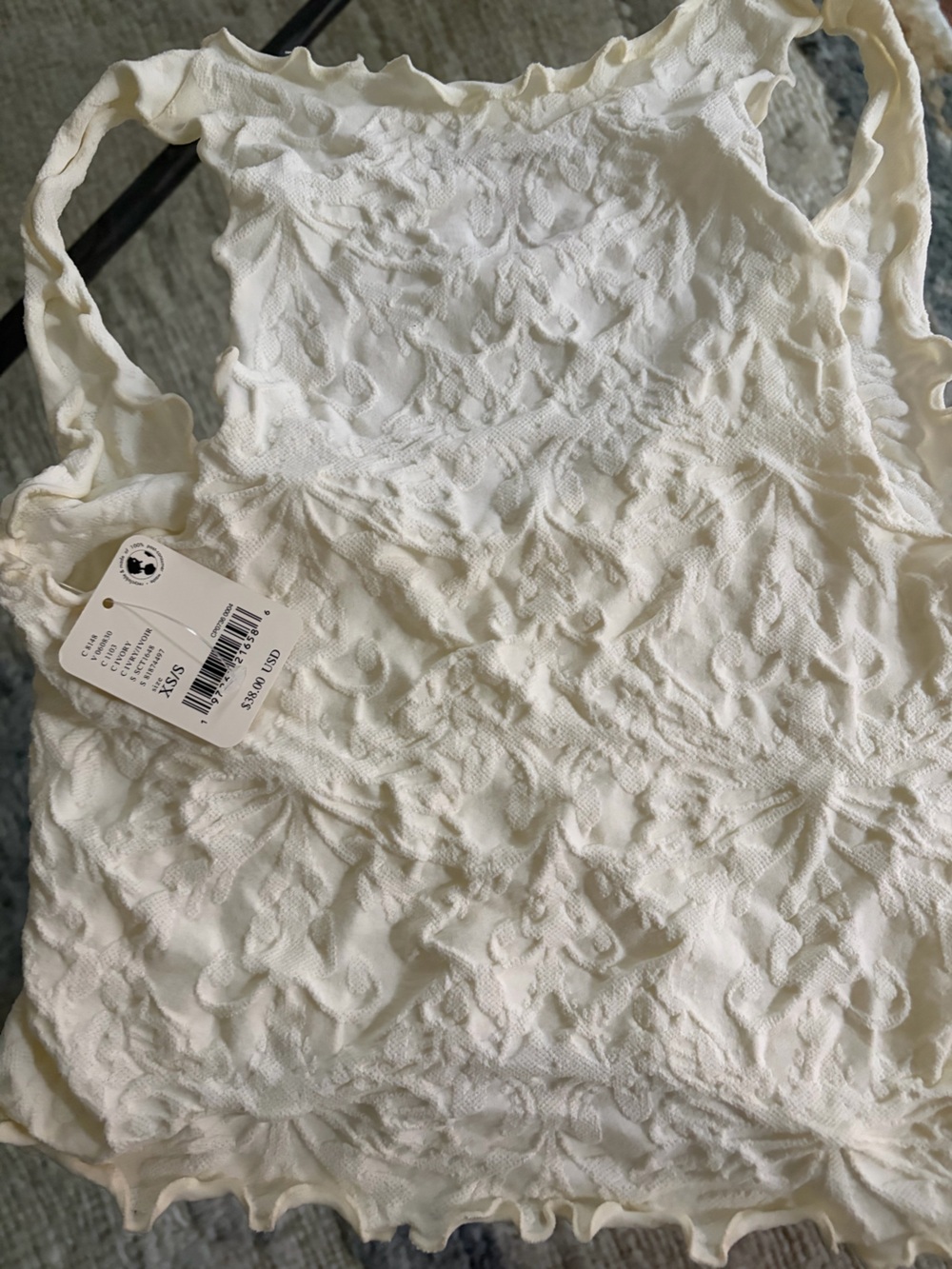 NWT Free People Here For You Cami- Ivory Floral Top XS/S